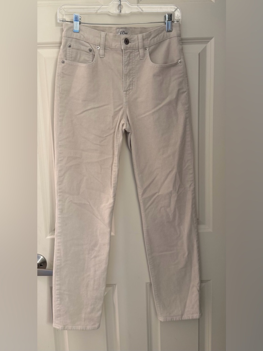 J Crew Vintage Straight Cotton Blend Cords, Beige/Ivory, 26